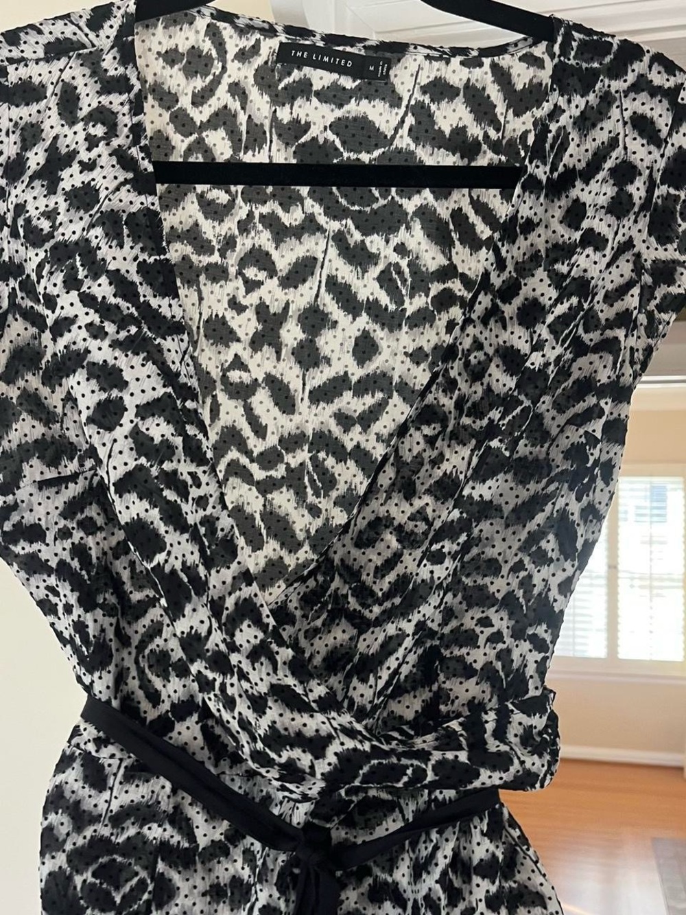 The Limited Black and White Leopard Print Top